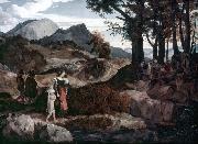 Carl Philipp Fohr Gebirgslandschaft bei Subiaco mit Hirten oil painting